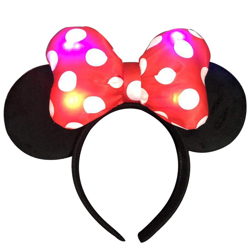 Cài tóc cho bé hoạt hình mickey loại to màu đen đỏ cực xinh - Selenshop