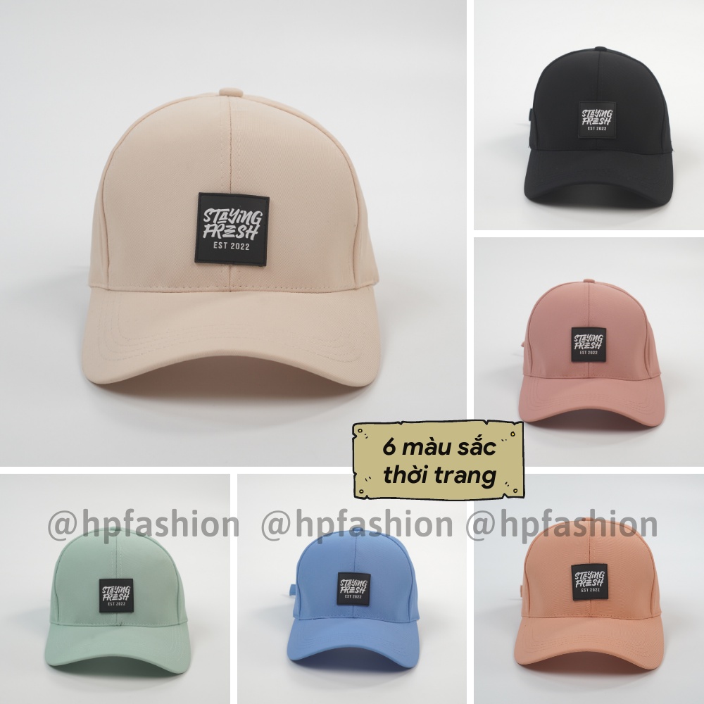Mũ lưỡi trai ❤️ Nón kết thêu tem STAYING FRESH chất kaki cao cấp form unisex nam nữ N56 - Happy Style
