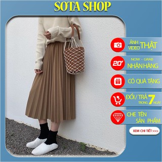 Chân váy xếp li dài cạp chun SOTA