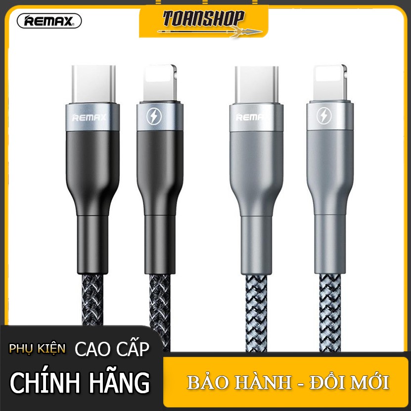 Cáp sạc nhanh iPhone Remax RC-009 PD18W và truyền dữ liệu sạc nhanh cao cấp
