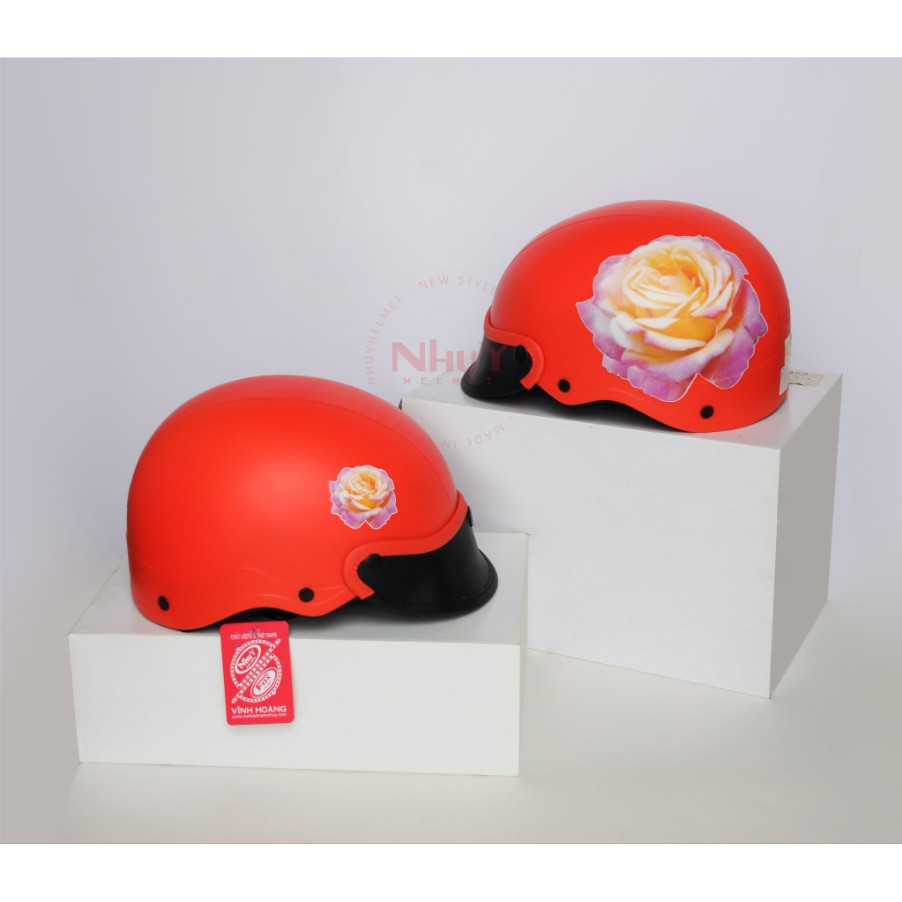 FOX HELMET 3D -  Hàng Cao Cấp - Nón bảo hiểm người thân - Mũ bảo hiểm gia đình - Chính Hãng (Tiêu chuẩn ISO)