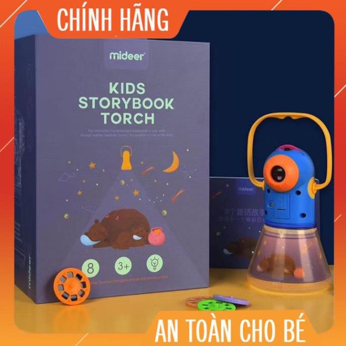 [HÀNG CHÍNH HÃNG] Đèn pin kể chuyện KIDS STORYBOOK TORCH kết hợp đèn ngủ Mideer. Tặng 10 khẩu trang vải