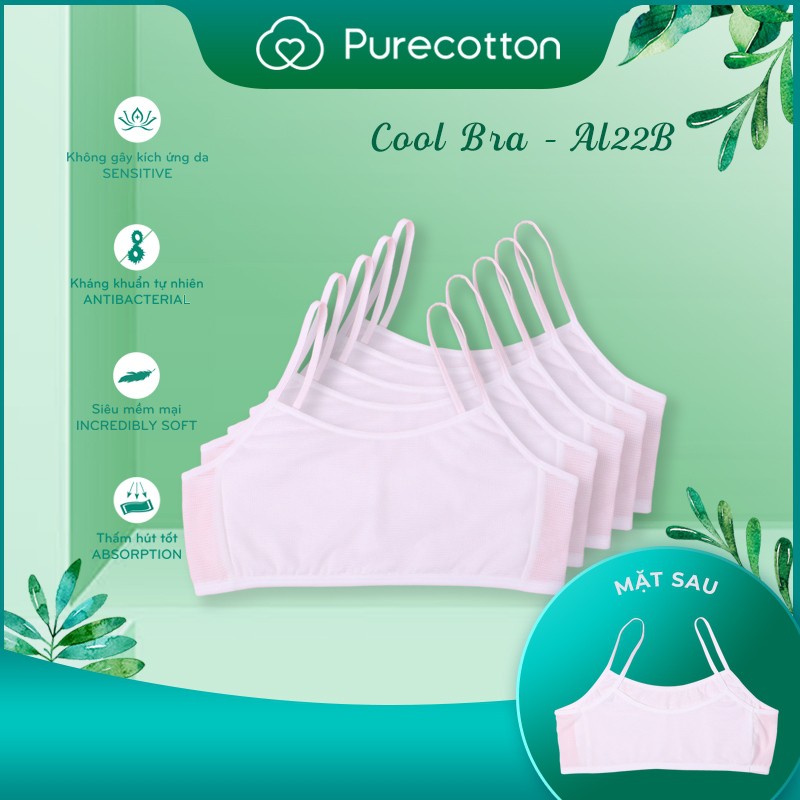 Combo 5 áo lá học sinh Purecotton cho bé gái mới lớn chất liệu cotton cao cấp kiểu dáng chui đầu không đệm PC005 | BigBuy360 - bigbuy360.vn