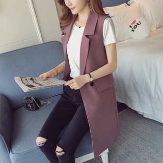 Áo vest dáng dài