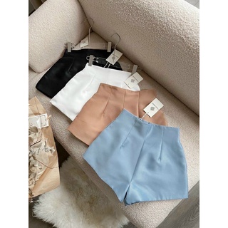 Quần short lưng cao xếp ly eo, 4 màu