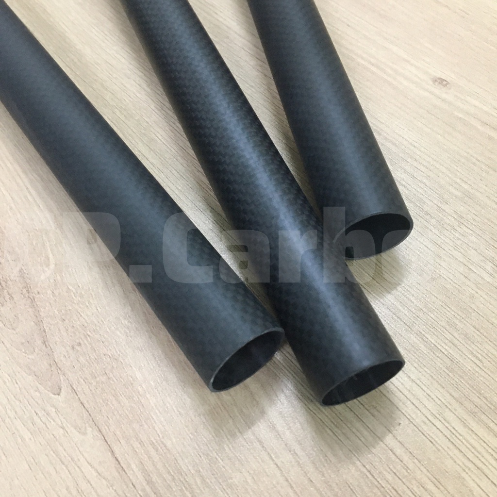 Ống Carbon 3K rỗng dài 1 mét đường kính ngoài 24mm, đường kính trong 22mm