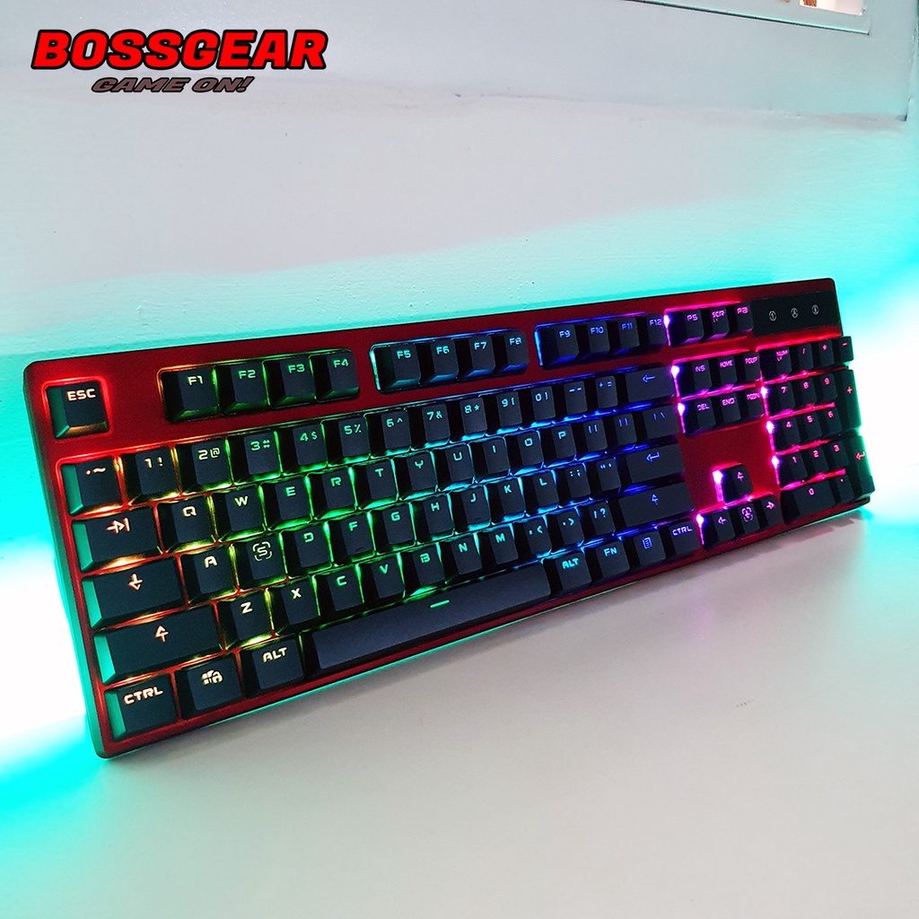 Bàn Phím Cơ Armscool HK107 RGB Màu đỏ đen ( Blue Switch, LED RGB )