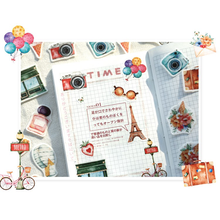 Hộp 40 sticker giấy SH4004 Gachini