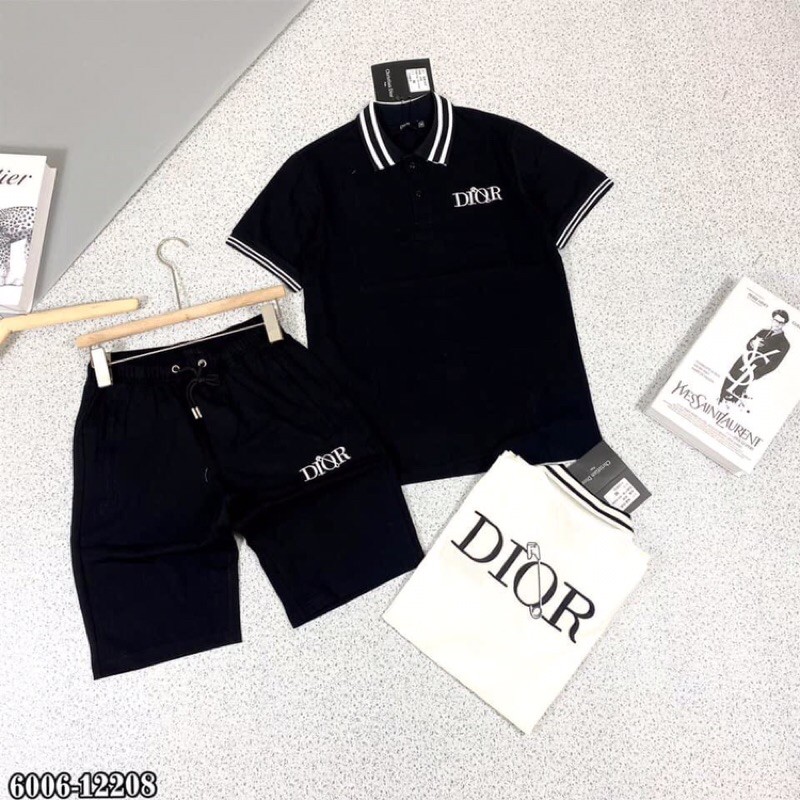 Bộ Cotton Hè Nam Thêu Chữ Ghim | BigBuy360 - bigbuy360.vn