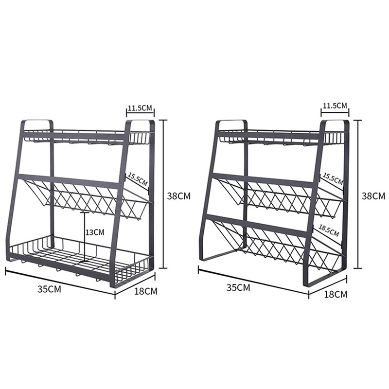 Giá Để Gia Vị 3 Tầng Bằng Inox 304 Tiện Dụng Cho Nhà Bếp