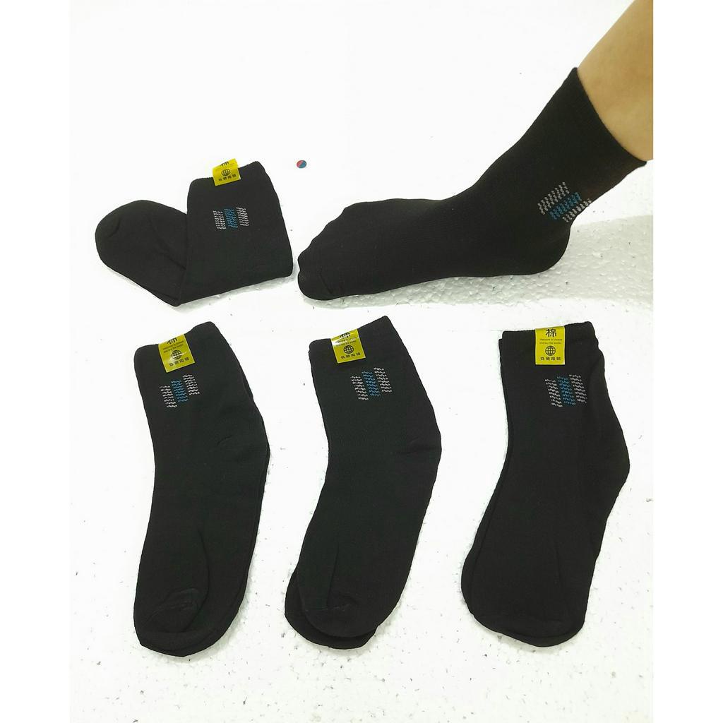 [Đen] Tất Vớ Nam cổ Cao Big size Thể thao dệt kim (kháng khuẩn, khử mùi)