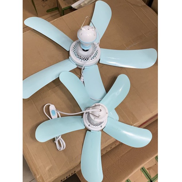 Quạt Trần Treo Mini 5 Cánh Màu Xanh Biển , Hồng