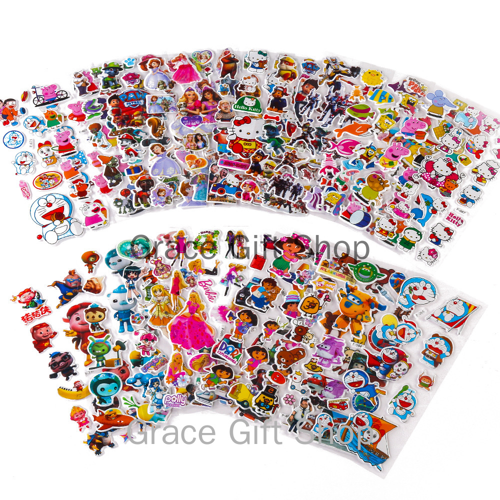 1 Sticker Dán 3d Hình Nhân Vật Hoạt Hình Dùng Làm Phần Thưởng Cho Trẻ Nhỏ