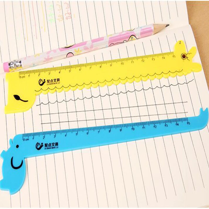 Bộ 3 thước kẻ 15cm hình hươu cao cổ xinh xắn dễ thương