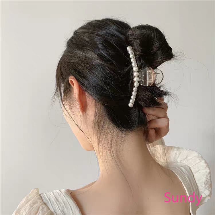 Kẹp tóc kim loại hình càng cua phong cách retro cho nữ