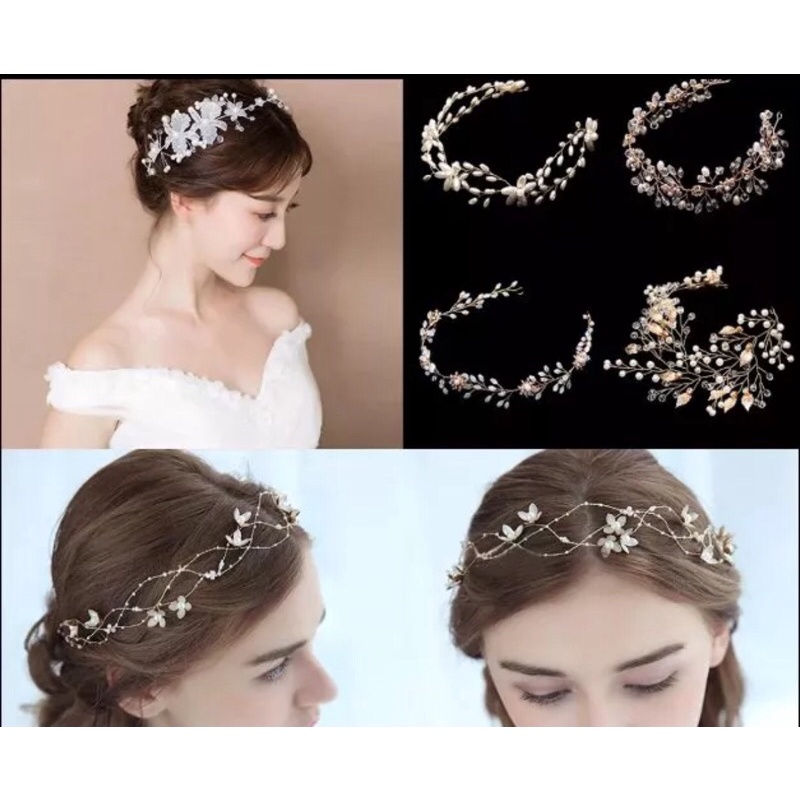 Băng Đô Pha Lê Ngọc Trai Băng Đô Hoa Thủ Công Cao Cấp Phụ Kiện Tóc Xinh Như Công Chúa Tiktok- em còn mẫu số 3