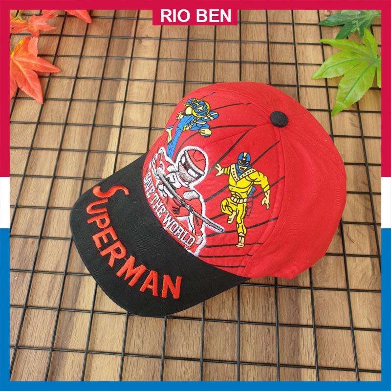 Mũ lưỡi trai thêu hoạt hình cho bé từ 2-7 tuổi RBN095