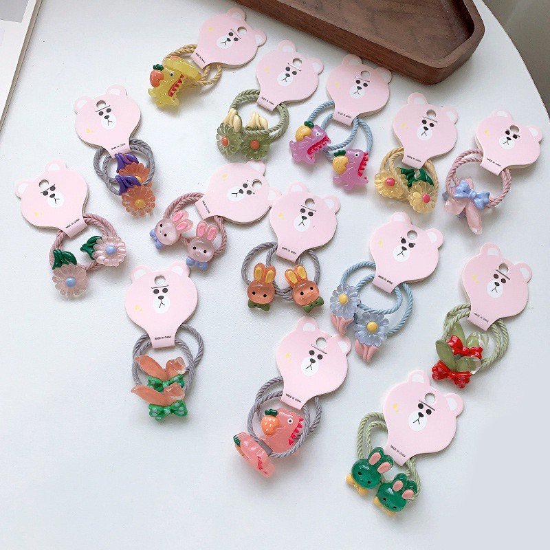 Dây cột tóc siêu xinh cho bé kèm hộp đựng gọn gàng