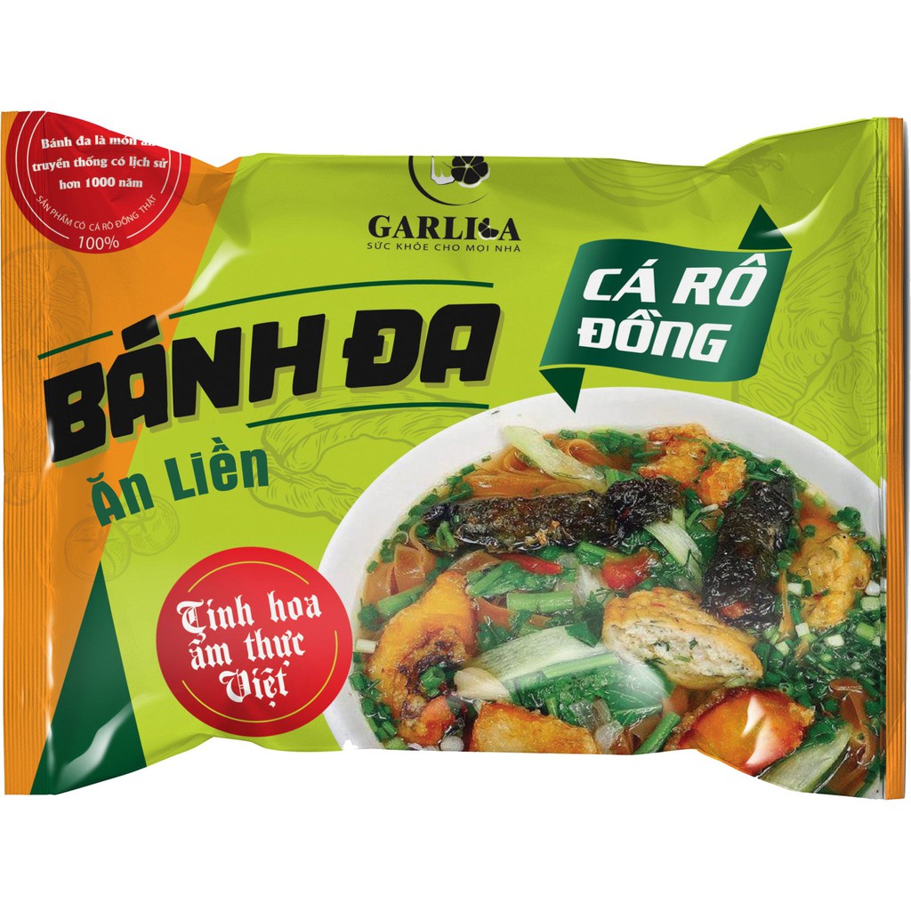 Bánh Đa Cá Rô Đồng Ăn Liền Garlica (110g) [Ảnh chụp thật] | BigBuy360 - bigbuy360.vn