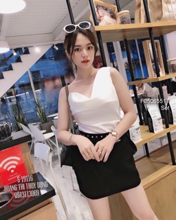 ÁO CỔ ĐỔ LỆH VAI PHI LỤA - kèm video thật