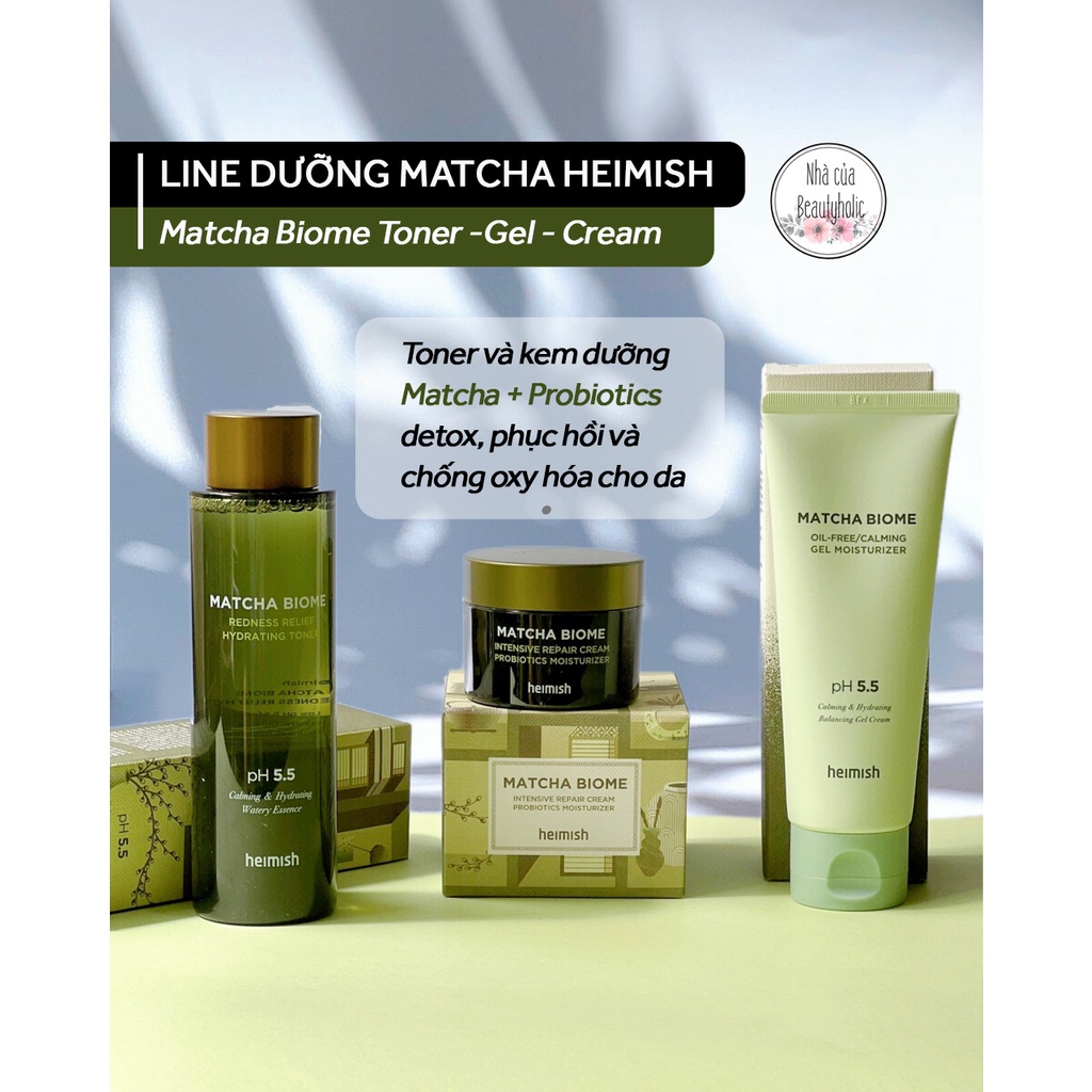 Line dưỡng phục hồi, dextox da HEIMISH MATCHA BIOME