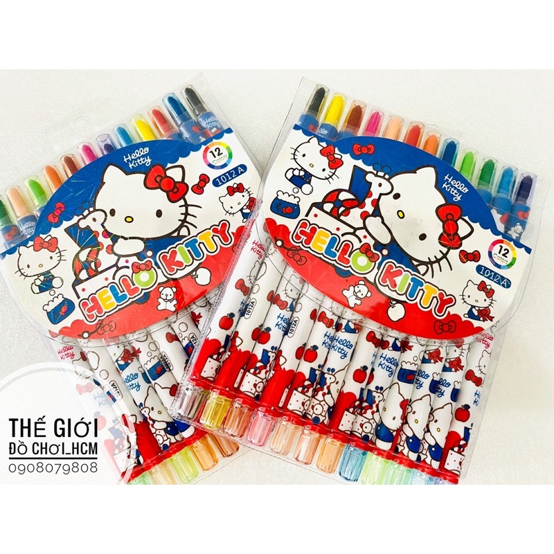 [HÀNG TỐT] Bút sáp vặn 12 màu dành cho bé học vẽ tô màu.