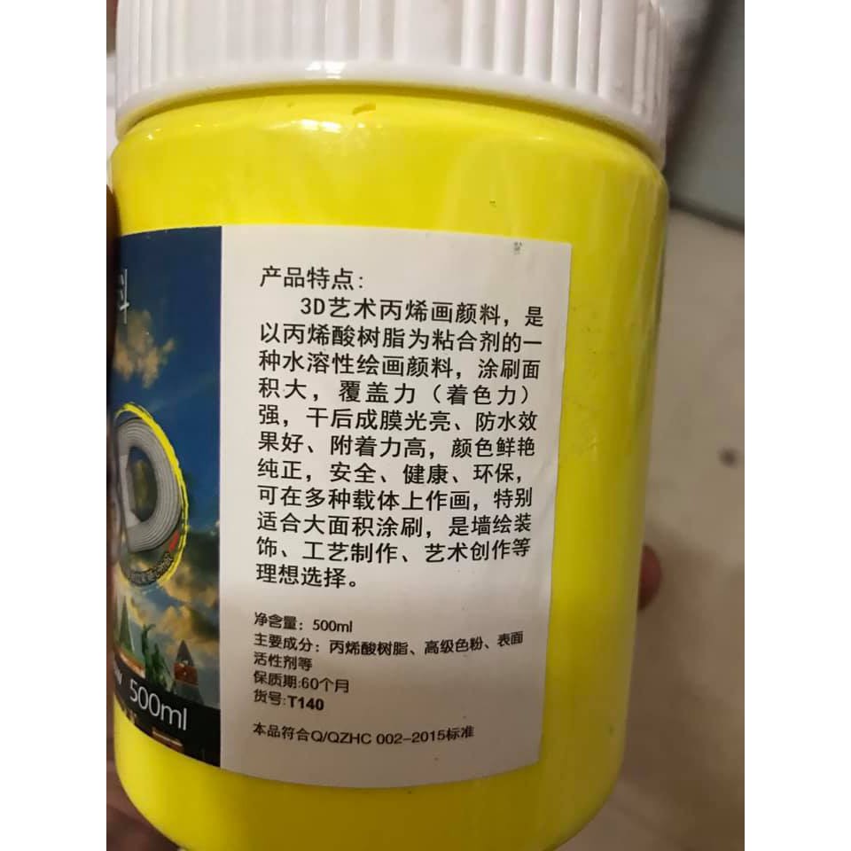 Sơn acrylic nghệ thuật 3D 500ml Ngoài trời