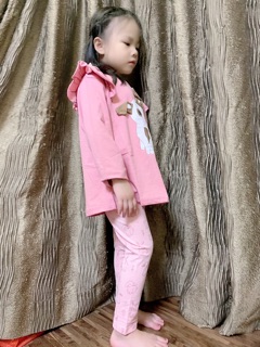 Bộ nỉ da cá cún hồng h.m