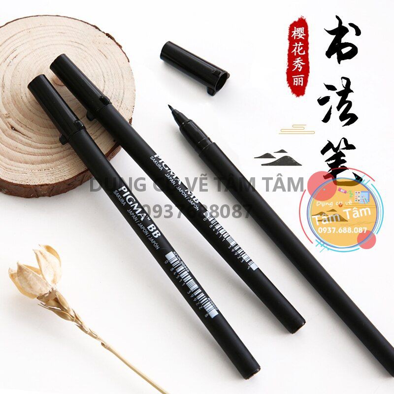 [ TÂM TÂM ]-Bút đầu cọ Sakura Pigma Brush, Pigma Sakura Nhật-