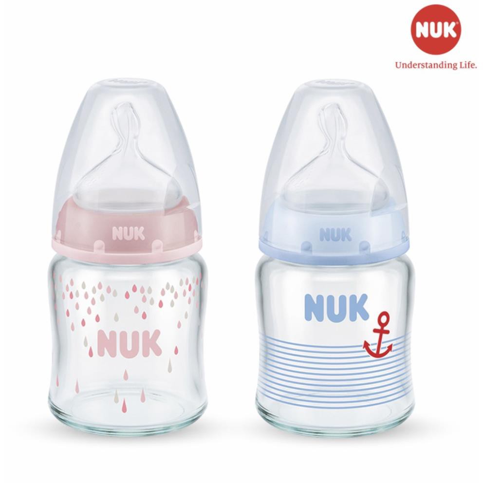 (Chính hãng) Bình sữa NUK thuỷ tinh Premium Choice+ 120ml 240ml