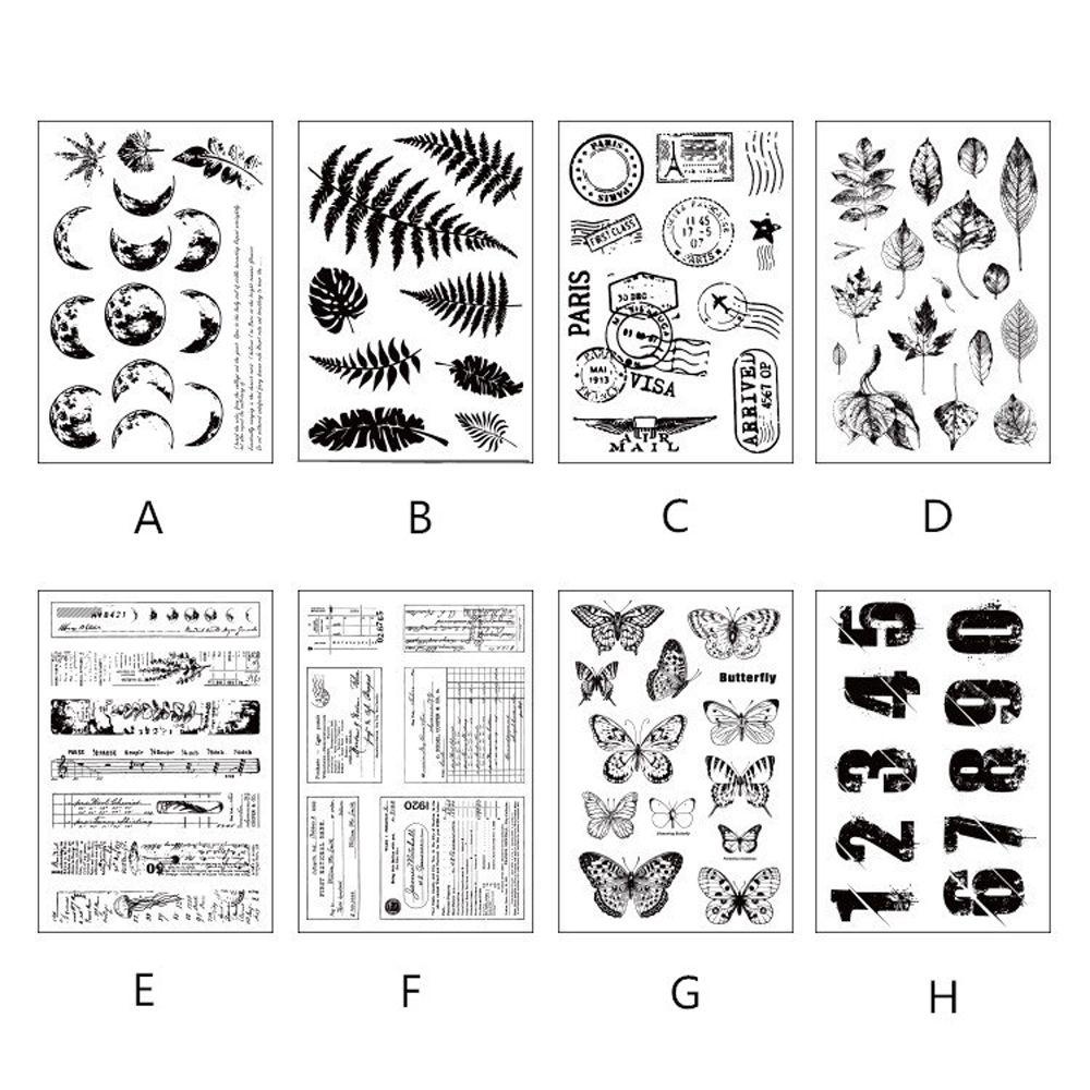 Tem Đóng Dấu Bằng Silicon Mềm Trong Suốt Hình Số / Bướm DIY