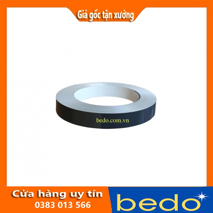 chân nhôm uốn chữ nổi, không gờ, màu đen, cuộn dài 100m
