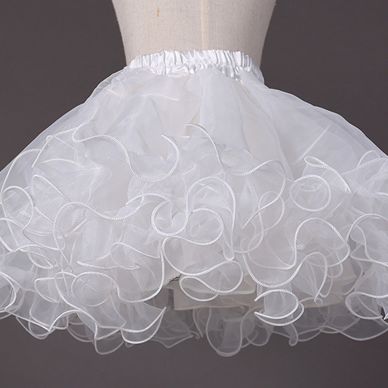 Đầm Hóa Trang Lolita Cổ Điển Không Vòng Màu Trắng Cho Bé Gái