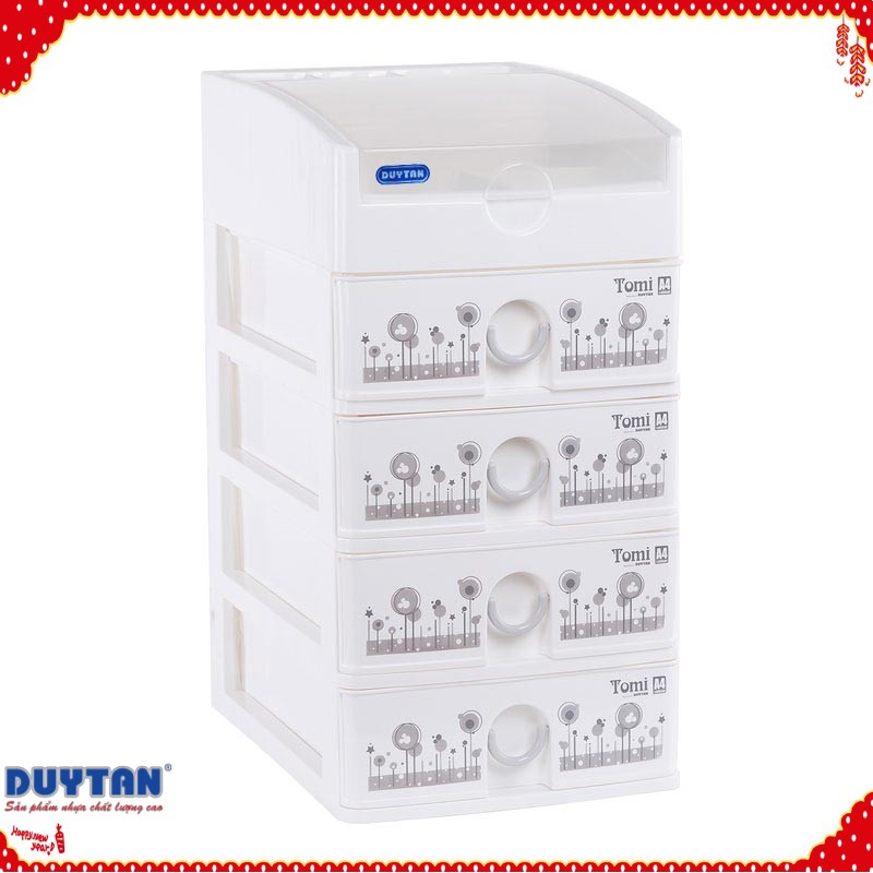 (Hà Nội) Tủ nhựa Duy Tân Tomi A4-5 ngăn-Trắng