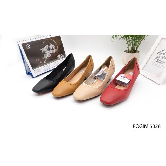 Giày cao gót mũi vuông da mềm hàng VNXK - 3P