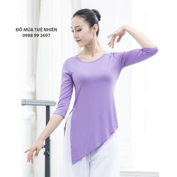 # A135 | Áo tập múa, tập yoga, nhảy dance, múa cổ trang tay lỡ vạt xéo - Đồ Múa Tuệ Nhiên
