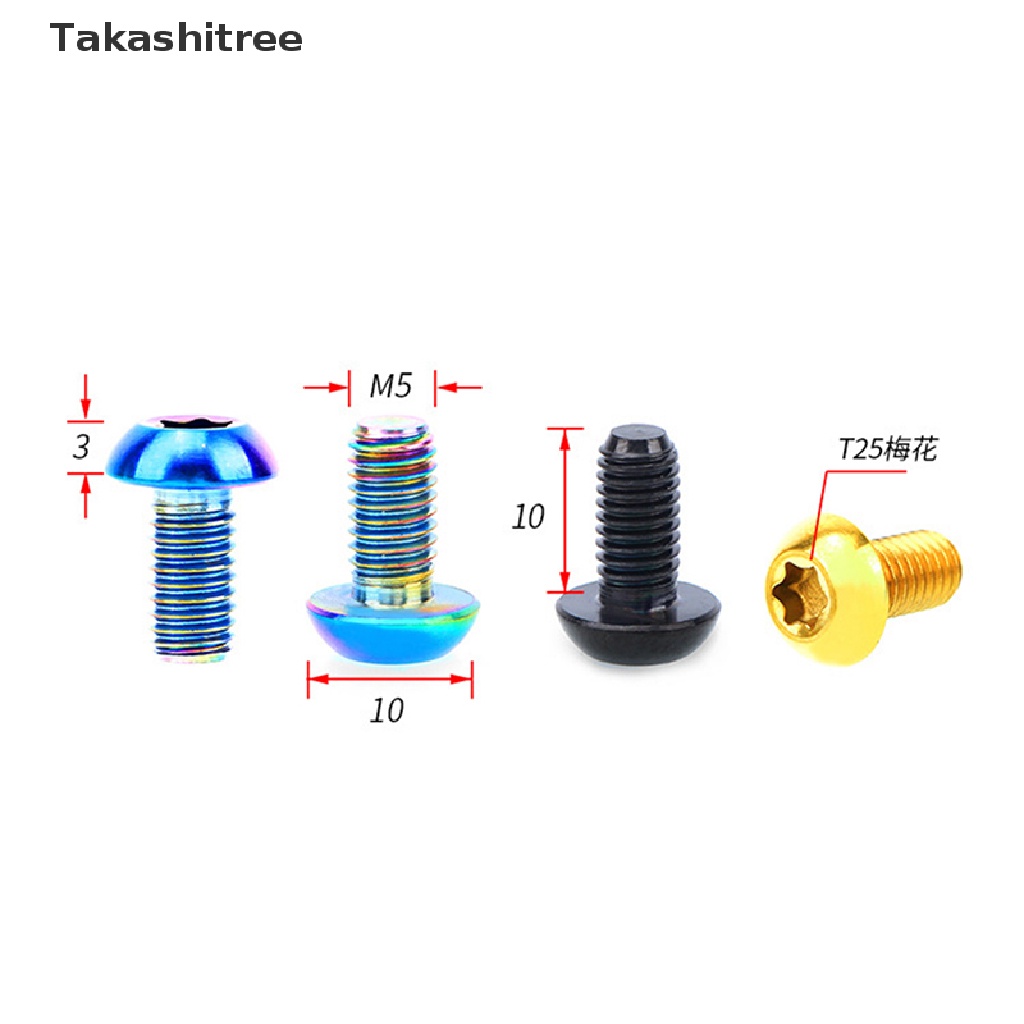 Bộ 12 Bu Lông Titan Siêu Nhẹ RISK M5X10Mm TC4 Cho Phanh Xe Đạp