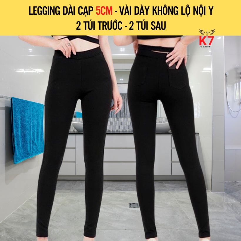 Quần legging Nữ dài 4 túi siêu dày đẹp K7 Fashion Co Giãn vải dày Loại 1