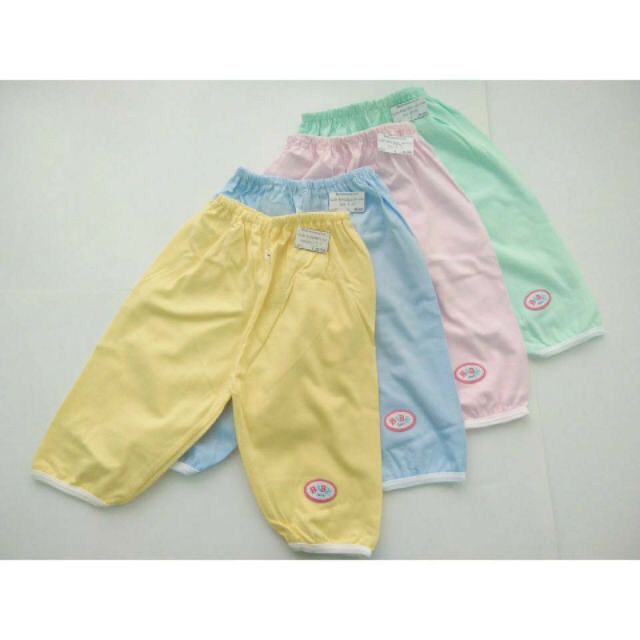 Set 5 quần dài sơ sinh baby born đủ màu vải cotton co giãn cho bé  từ 3 đến 10kg
