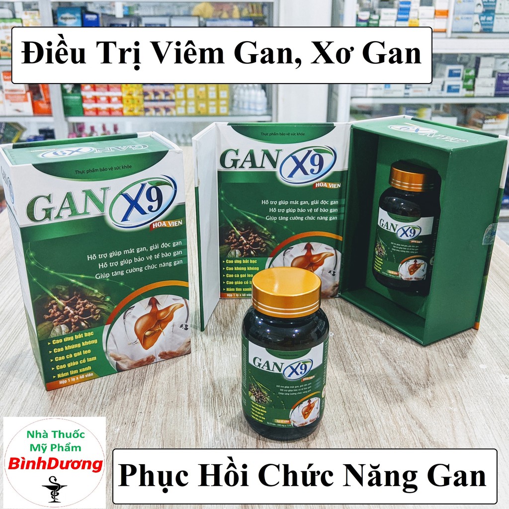 Viên uống Hạ Men Gan, Giải Độc Cơ Thể ❤️Chính Hãng❤️ GAN X9 Cải Thiện Chức Năng Gan [FREE SHIP]