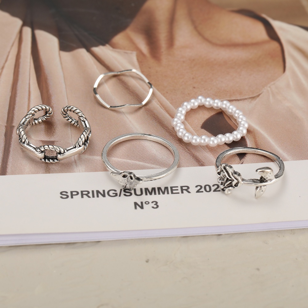 iF YOU Set nhẫn kim loại hình bướm đính kim cương nhân tạo phong cách 2021 cho nữ