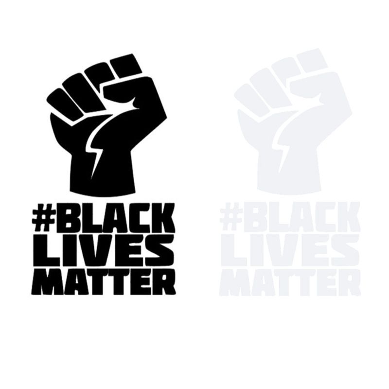 Sticker Hoạt Hình Black Lives Matter Trang Trí Xe Hơi