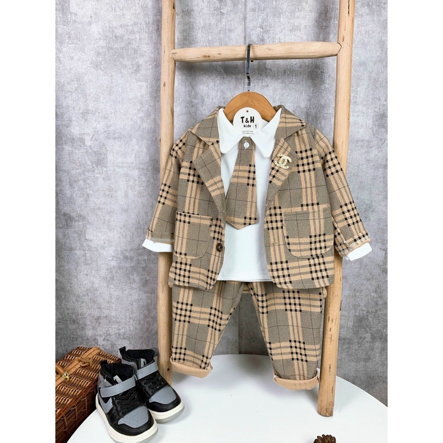 ✔️9-20kg✔️Bộ vest 4 chi tiết siêu xịn xò cho bé trai - TẾT 2022