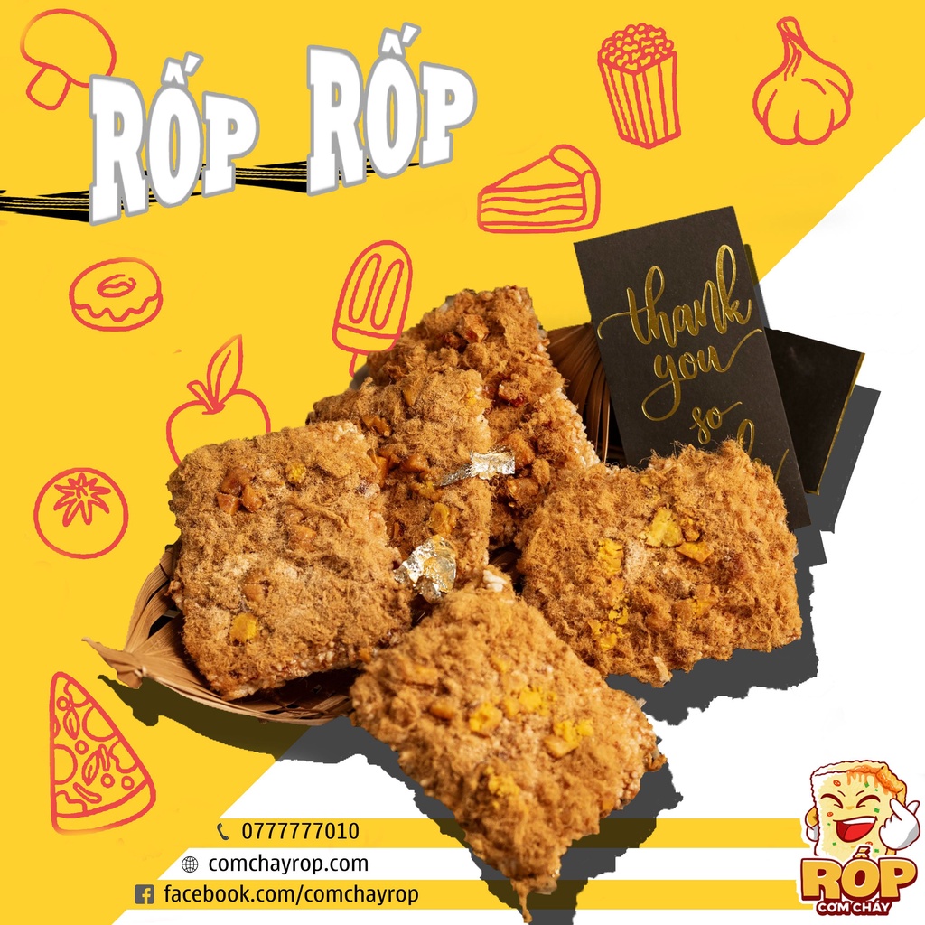 Cơm Cháy Rốp gạo lứt phô mai trứng muối loại 80 gram