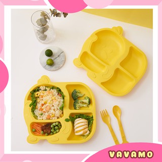 Khay đựng thức ăn cho bé bằng lúa mạch cao cấp an toàn hình gà ngộ nghĩnh đáng yêu AD11