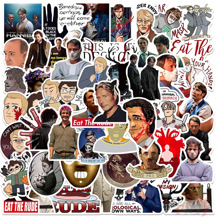 ❉ Hannibal Series 01 Hình Dán ❉ Set 50 Sticker Họa Tiết Đa Dạng Hợp Thời Trang