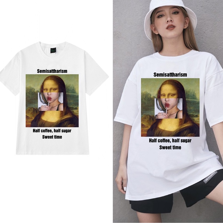 Áo thun tay lỡ GẤU194  Unisex form rộng vải 100% coton co dãn 4 chiều, phong cách Local Brand - Nàng Mona Lisa
