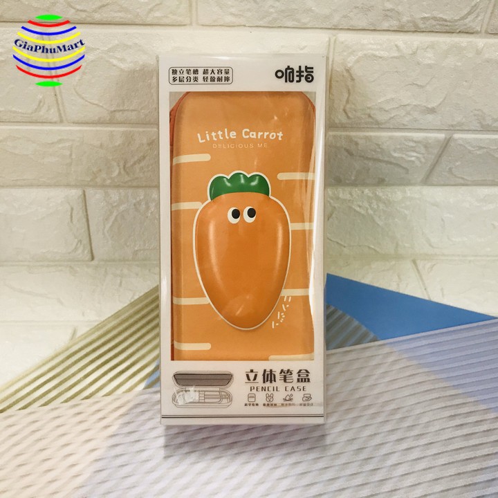 Hộp bút cho bé - Hình Cà Rốt