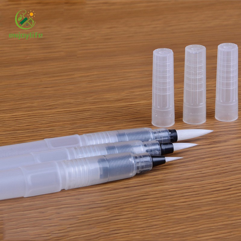 FAST 1/3Pcs Refillable Ink Color Pen Water Brush Painting Calligraphy Illustration Pen Office Stationery