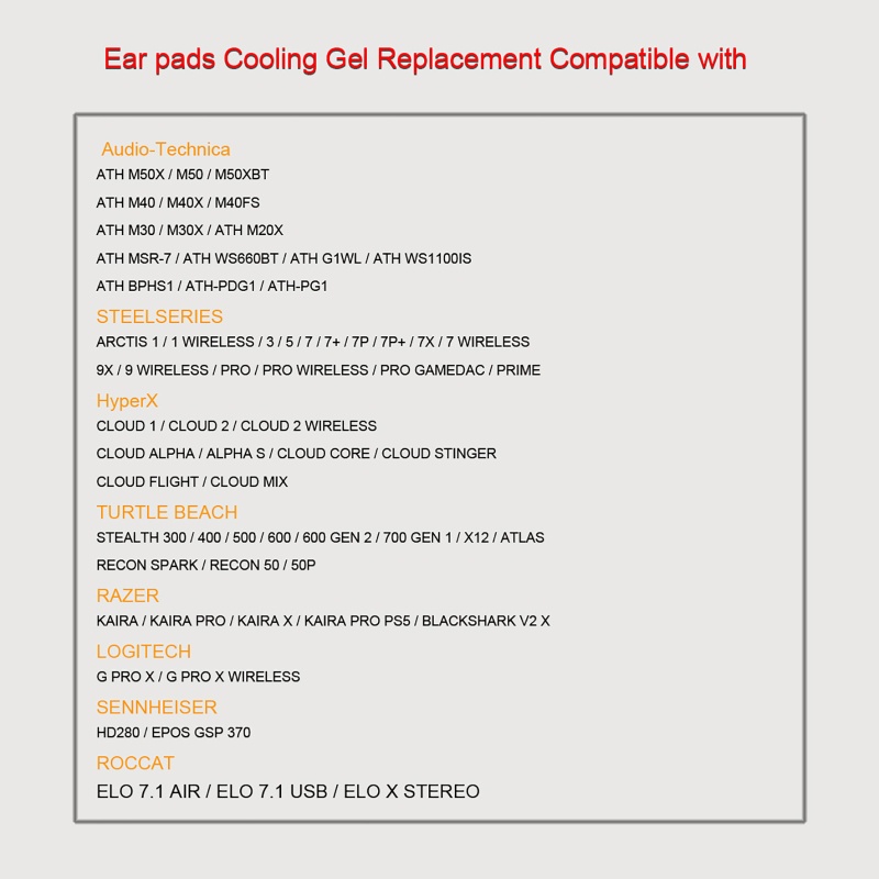Đệm Gel Làm Mát Bọc Đầu Tai Nghe Cho ATH M50X / M50